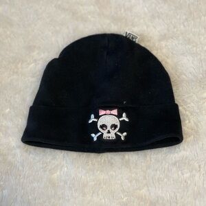 Vans Black Skull Beanie for Babies
